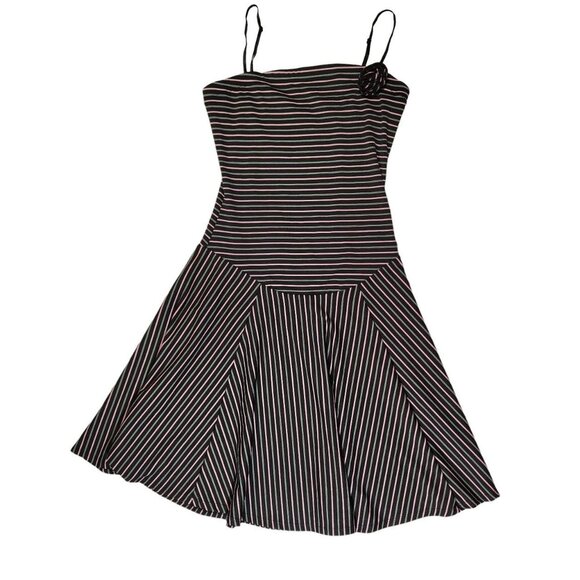 COPY - 90s Byer Too Mallgoth Black and Pink Emo Grunge Rose Dress - Picture 1 of 6